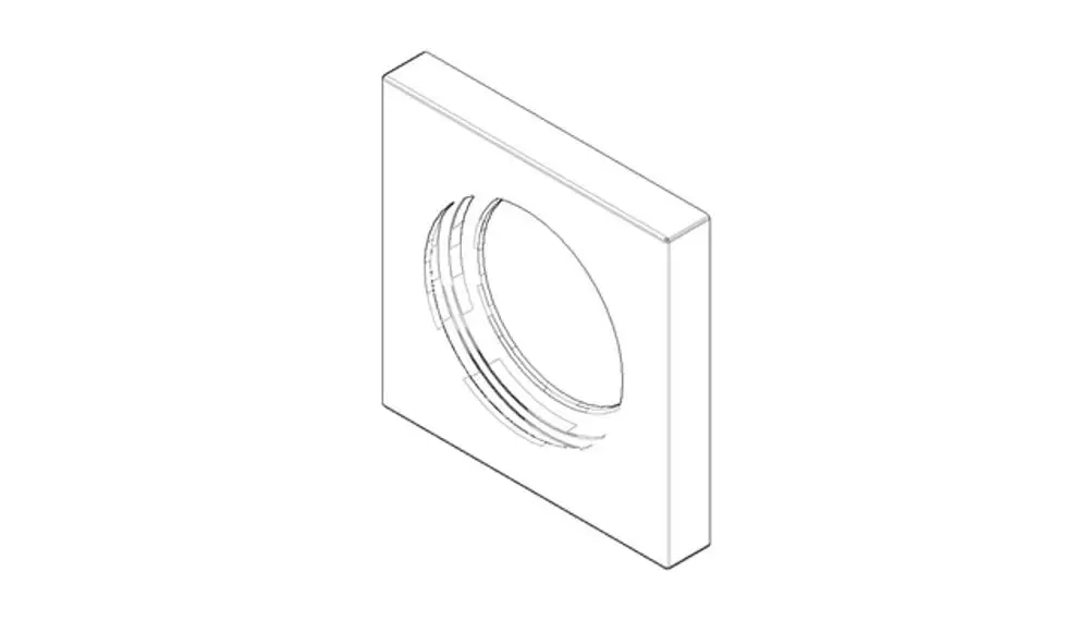 DORNBRACHT Rosette ERSATZTEILE 092778040 60 x 60 x 9 x D. 35 mm Dark Platinum gebürstet, 092778040-99 Galeriebild 1